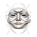 Two-Faced Mask: The image of a two-faced mask represents duplicity and deception. It symbolizes the act of presenting on tattoo design idea