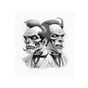 Dr Jekyll and Mr Hyde tattoo design idea