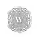 Create a monogram where the letters "CWS" and "CMS" are interlocked or woven together. Use a stylish font or create a cu tattoo design idea