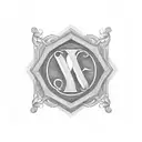 Create a monogram where the letters "CWS" and "CMS" are interlocked or woven together. Use a stylish font or create a cu tattoo design idea