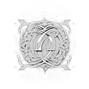 Create a monogram where the letters "CWS" and "CMS" are interlocked or woven together. Use a stylish font or create a cu tattoo design idea