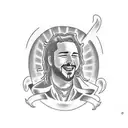 post malone tattoo design idea