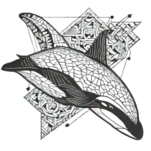 orca whale tattoo design idea