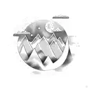 A sketch-style tattoo of a vinyl record spinning with mountain peaks as the grooves tattoo design idea