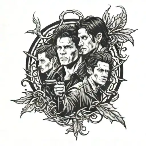 supernatural sam und dean tattoo design idea