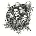 supernatural sam und dean tattoo design idea
