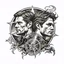 supernatural sam und dean tattoo design idea