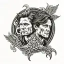 supernatural sam und dean tattoo design idea