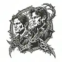 supernatural sam und dean tattoo design idea
