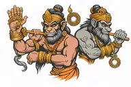 hanuman chalisa shlok band tattoo tattoo design idea