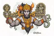 hanuman chalisa shlok band tattoo tattoo design idea