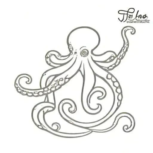cute octopus wrapped tattoo design idea
