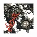  Medusa could be shown gazing into a gothic, ornate mirror, with the reflection in the mirror being more monsterous tattoo design idea
