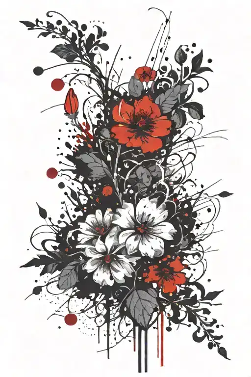 find someone that grows flowers in the darkest parts of you tattoo design idea