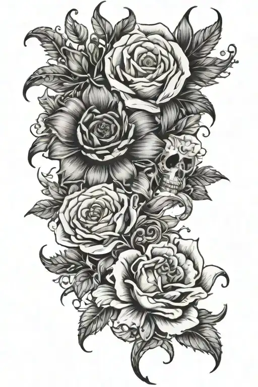 find someone that grows flowers in the darkest parts of you tattoo design idea