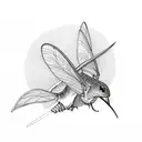 firefly and hummingbird tattoo design idea