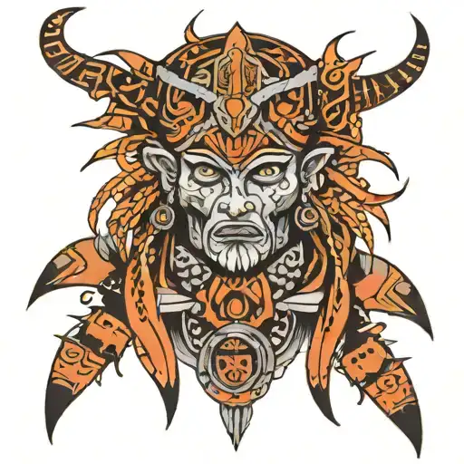 mauri cyber tribal tattoo design idea