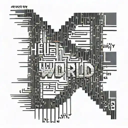 A binary code pattern forming the words 'Hello World' in a unique and artistic way tattoo design idea