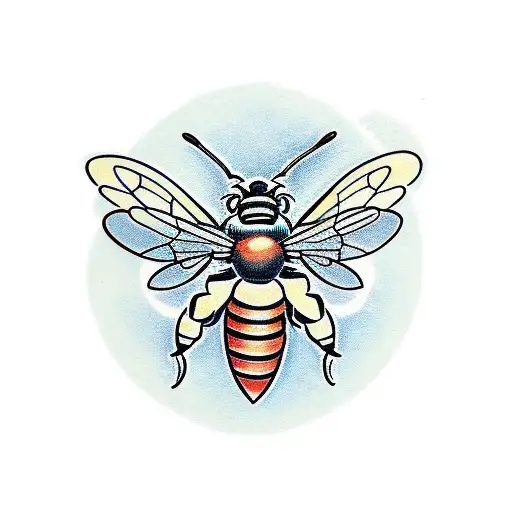 socialist honey bee tattoo design idea