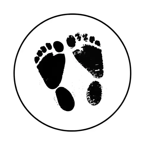 the footprints of a baby tattoo design idea