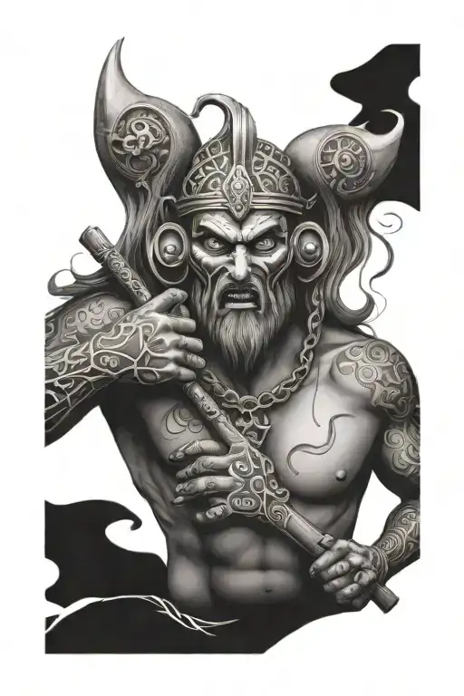 ajax god with text Liya and text It's hard to listen while you preach tattoo design idea