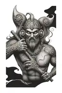 ajax god with text Liya and text It's hard to listen while you preach tattoo design idea