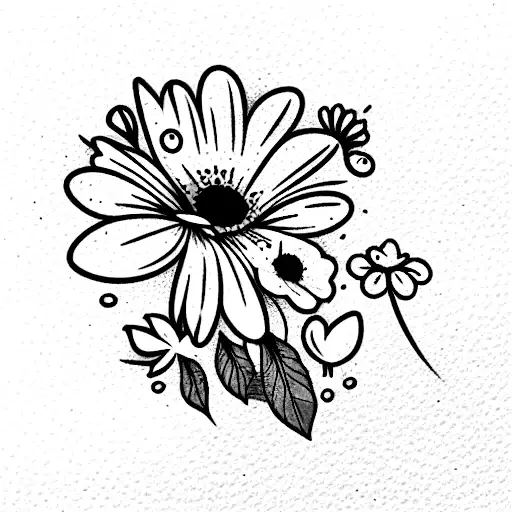 mint, valerian, chamomile  tattoo design idea