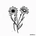 mint, valerian, chamomile  tattoo design idea