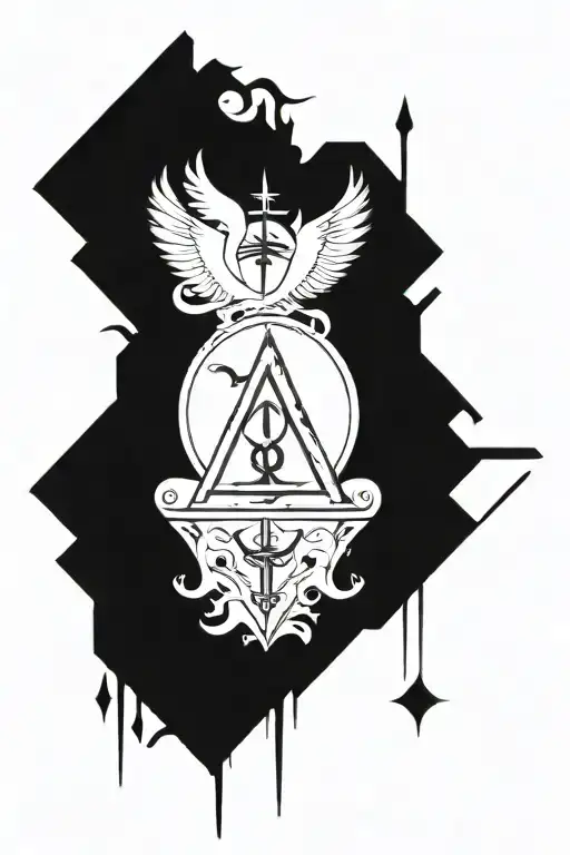 A dark and mysterious tattoo featuring Gothic symbols including the phrase "Carpe Noctem" tattoo design idea