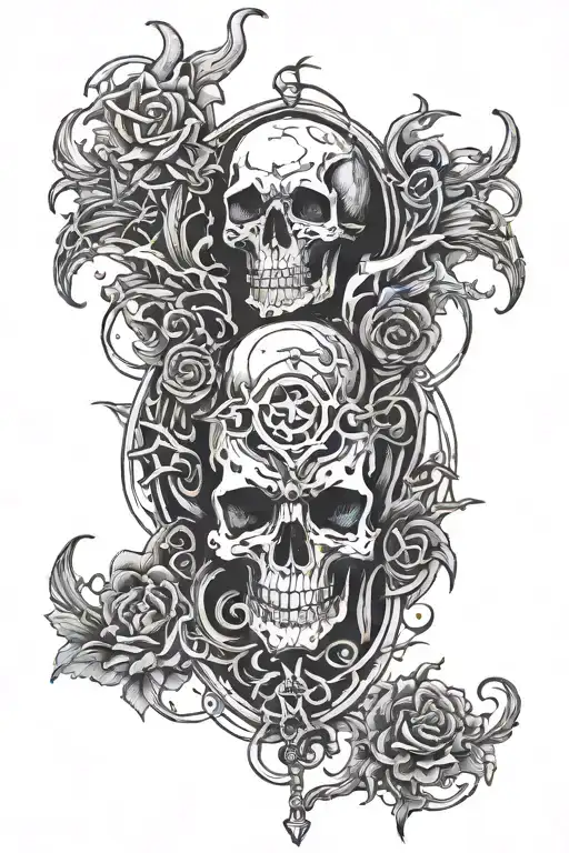 A tattoo design inspired by BDSM culture, incorporating elements of dominance and submission with a gothic twist tattoo design idea