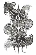 A mysterious and foreboding forearm tattoo with an emphasis on evil and darkness tattoo design idea