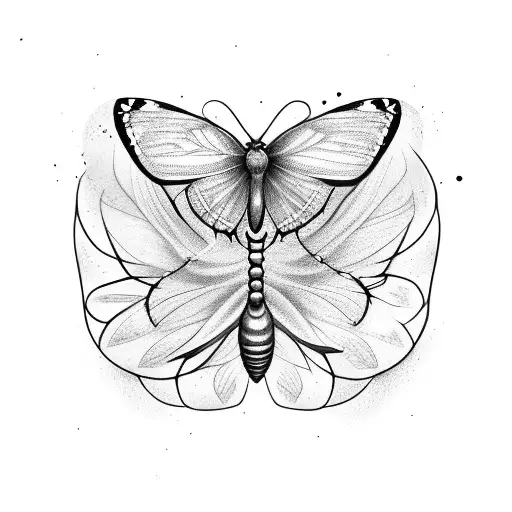 A butterfly emerging from a semi colon tattoo design idea