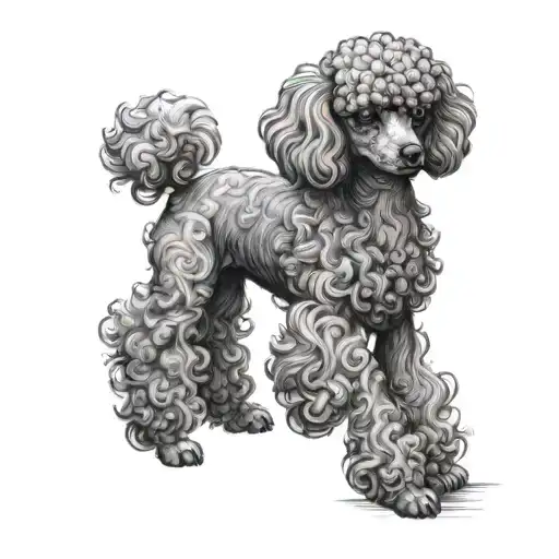 dog that looks like a toy poodle tattoo design idea