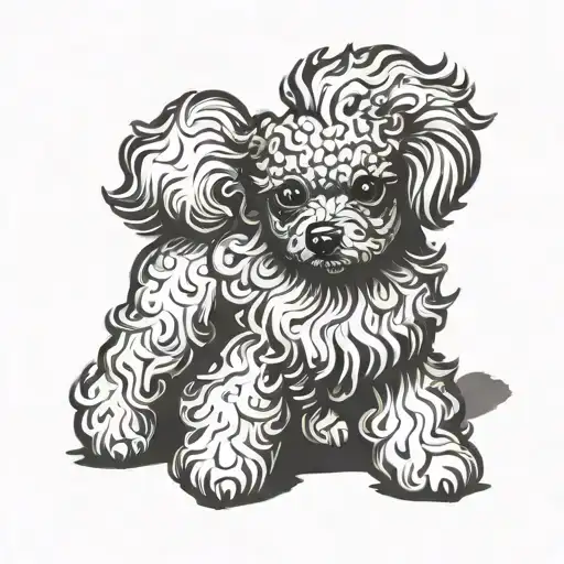 dog that looks like a toy poodle tattoo design idea