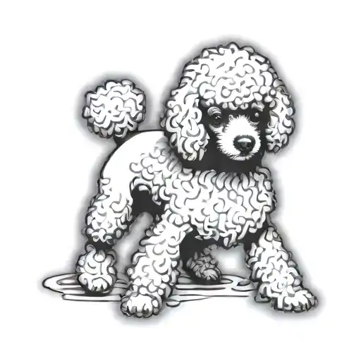dog that looks like a toy poodle tattoo design idea