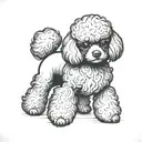 dog that looks like a toy poodle tattoo design idea