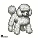 dog that looks like a toy poodle tattoo design idea