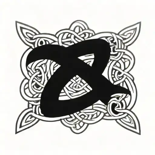 Celtic dara knot at the center of a Zia symbol tattoo design idea