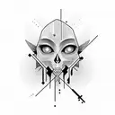 deep meaningful, androgynous  tattoo design idea