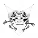 samurai frog  tattoo design idea