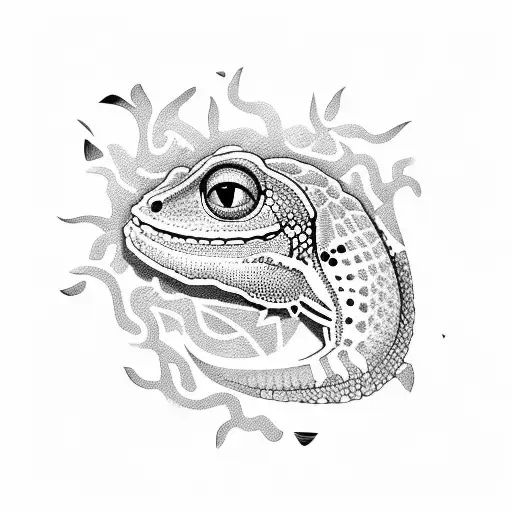 gecko tattoo design idea