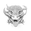 dark crocodile  tattoo design idea