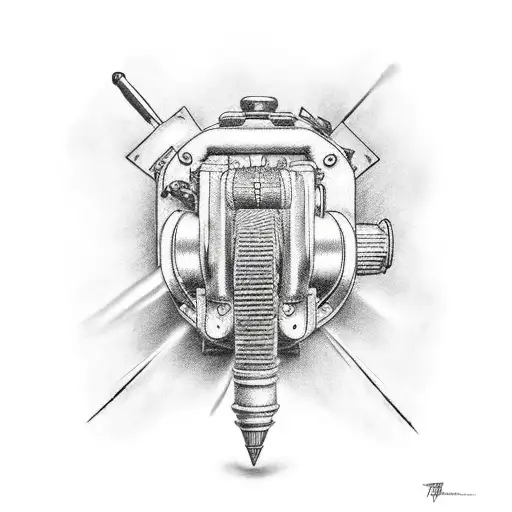 cannon fires tattoo design idea
