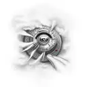 cannon fires tattoo design idea