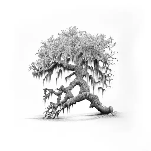 Southern Live Oak tattoo design idea