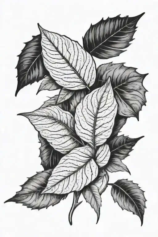 Leaf tattoo flashes tattoo design idea