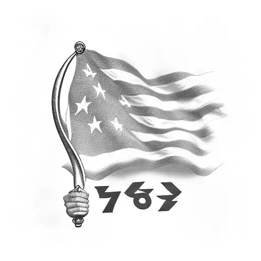 787 with puertorican flag inside the numbers tattoo design idea