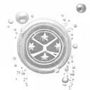 787 as bubble numbers with the puertorican flag inside the numbers tattoo design idea