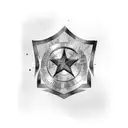 captain America police patch  tattoo design idea