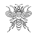 bee farm beef arm tattoo design idea